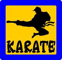 vettore del logo del calcio di karate