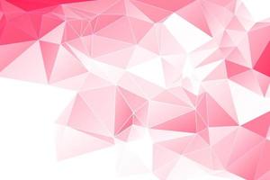 Contorno bianco geometrico rosa sfondo poligonale vettore