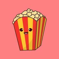 illustrazione di popcorn carino vettore