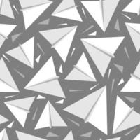 modello di razzo di carta origami bianco senza soluzione di continuità su sfondo grigio vettore