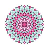 mandala colorato con forme floreali vettore