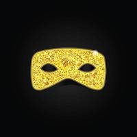 maschera d'oro magica vettore