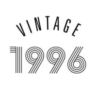 1996 vintage retrò t-shirt design vettoriale