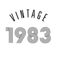 1983 vintage retrò t-shirt design vettoriale