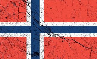 bandiera norvegese in difficoltà con effetto texture grunge, effetto texture arrugginito, bandiera vintage