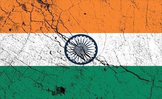 bandiera dell'India in difficoltà con effetto texture grunge, effetto strutturato arrugginito, bandiera vintage