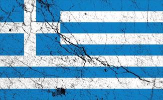 bandiera della grecia in difficoltà con effetto texture grunge, effetto texture arrugginito, bandiera vintage