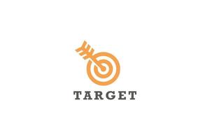 tech target logo moderno tecnologico del cacciatore di colore arancione vettore