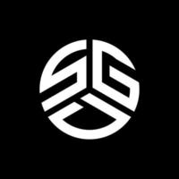 sgd lettera logo design su sfondo nero. sgd creative iniziali lettera logo concept. disegno della lettera sgd. vettore