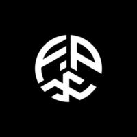 design del logo della lettera fpx su sfondo bianco. concetto di logo della lettera di iniziali creative fpx. disegno della lettera fpx. vettore