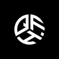 qfh lettera logo design su sfondo nero. qfh creative iniziali lettera logo concept. disegno della lettera qfh. vettore