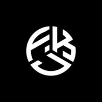fkj lettera logo design su sfondo bianco. fkj creative iniziali lettera logo concept. disegno della lettera fkj. vettore