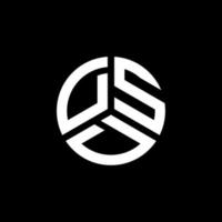design del logo della lettera dsd su sfondo bianco. concetto di logo della lettera di iniziali creative dsd. disegno della lettera dsd. vettore