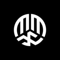 design del logo della lettera mmx su sfondo nero. concetto di logo della lettera di iniziali creative di mmx. disegno della lettera mmx. vettore