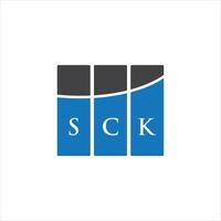 sck lettera logo design su sfondo bianco. sck creative iniziali lettera logo concept. disegno della lettera sck.
