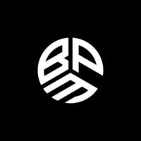 bpm lettera logo design su sfondo bianco. bpm creative iniziali lettera logo concept. disegno della lettera bpm. vettore