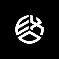 exo lettera logo design su sfondo bianco. concetto di logo della lettera di iniziali creative exo. disegno della lettera exo. vettore
