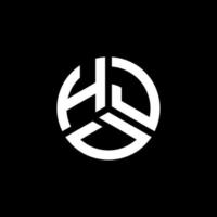 design del logo della lettera hjd su sfondo bianco. concetto di logo della lettera di iniziali creative hjd. disegno della lettera hjd. vettore