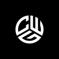 cwg lettera logo design su sfondo bianco. cwg creative iniziali lettera logo concept. disegno della lettera cwg. vettore