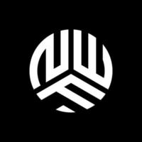 design del logo della lettera nwf su sfondo nero. nwf creative iniziali lettera logo concept. disegno della lettera nwf. vettore