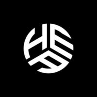 design del logo della lettera hea su sfondo bianco. hea creative iniziali lettera logo concept. disegno della lettera hea. vettore