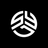syl lettera logo design su sfondo nero. syl creative iniziali lettera logo concept. disegno della lettera sil. vettore