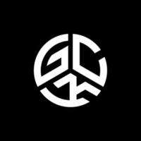 gck lettera logo design su sfondo bianco. gck creative iniziali lettera logo concept. disegno della lettera gck. vettore