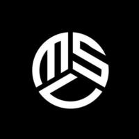 msv lettera logo design su sfondo nero. msv creative iniziali lettera logo concept. disegno della lettera msv. vettore