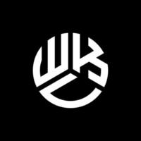 wku lettera logo design su sfondo nero. wku creative iniziali lettera logo concept. disegno della lettera wku. vettore