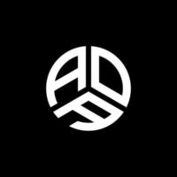 aoa lettera logo design su sfondo bianco. aoa creative iniziali lettera logo concept. aoa disegno della lettera. vettore