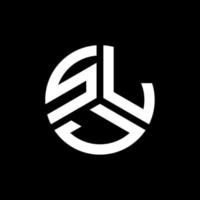 slj lettera logo design su sfondo nero. slj creative iniziali lettera logo concept. disegno della lettera slj. vettore