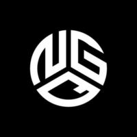ngq lettera logo design su sfondo nero. ngq creative iniziali lettera logo concept. disegno della lettera ngq. vettore