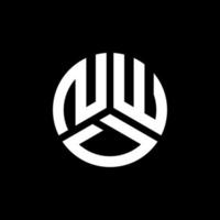 design del logo della lettera nwd su sfondo nero. nwd creative iniziali lettera logo concept. disegno della lettera nwd. vettore