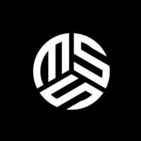 mss lettera logo design su sfondo nero. mss creative iniziali lettera logo concept. disegno della lettera mss. vettore