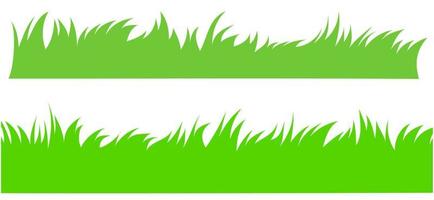 illustrazione di erba verde isolato su sfondo bianco.