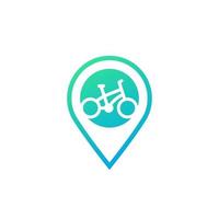 segnare con una bicicletta, logo vettoriale