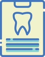 illustrazione dell'icona del rapporto dentale con stile piatto vettore