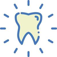 illustrazione dell'icona del dente sano con stile piatto vettore