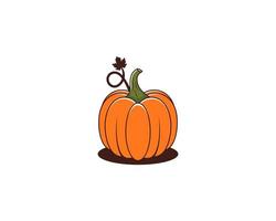 logo di illustrazione vettoriale zucca di halloween