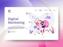 Pagina di destinazione marketing digitale