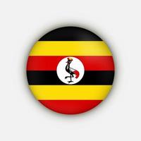 paese uganda. bandiera dell'Uganda. illustrazione vettoriale. vettore