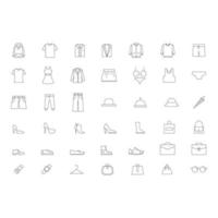 icona della moda impostata per la presentazione del sito Web dell'icona simbolo vettore