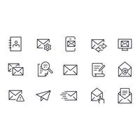 disegno vettoriale di icone di posta