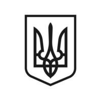 stemma nero dell'Ucraina. illustrazione vettoriale. vettore