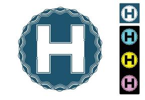 h lettera nuovo logo e modello di progettazione icona vettore