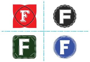 f lettera nuovo logo e modello di progettazione icona vettore