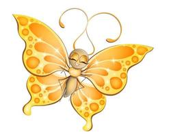brillantezza gialla della farfalla vettore