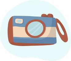 fotocamera per le foto. conservare la memoria di eventi importanti. un elemento essenziale per le vacanze e i viaggi. elemento per il tuo design vettore