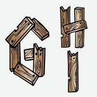 legno albero texture lettere alfabeti font iniziali abc inglese creativo decorativo capitelli illustrazione vettoriale fauna selvatica boschi