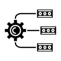 icona del glifo di pianificazione vettore